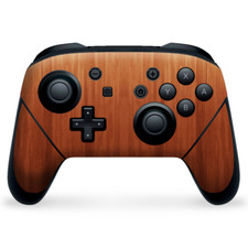 Nintendo Switch Pro Controller Skin Decal Vinyl Wrap - Smooth Maple Walnut