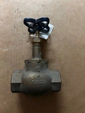 Nibco 1-1/4" Brass Globe Valve T-211-B 125 SWP 200 CWP Threaded USA made