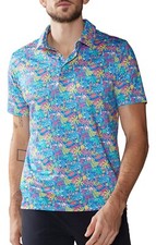 Chubbies Men's Lightweight 'The Tropical Bunch' Performance Polo 2.0 582241 NEW
