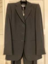 Georgio Armani Authentic Classic Black Trouser Suit Italian Size 38