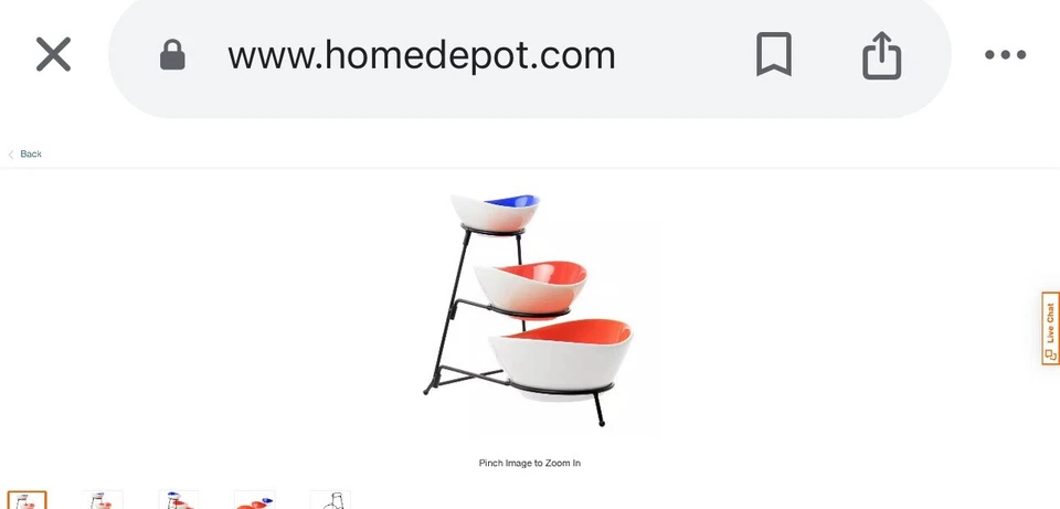 Gibson Home Crenshaw - Juego de 2 tazones para servir/condimentos azul y blanco Foto 2 de 4