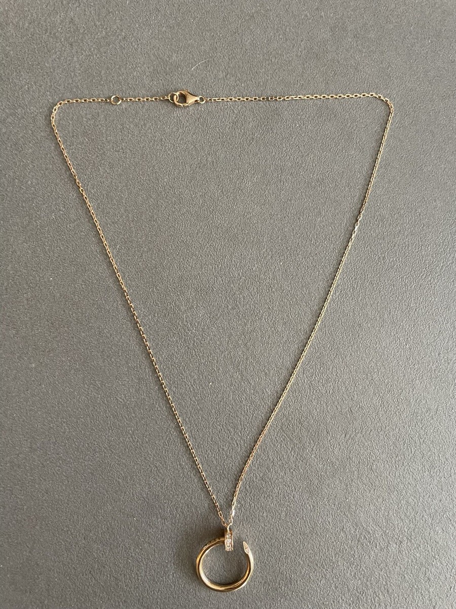 Cartier Juste Un Clou Necklace 18K Rose Gold and Diamonds