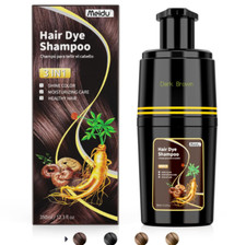 3-IN-1 Shampoo Para Cubrir Canas Cabello casta o Hierbas Naturales Brillo 350ml