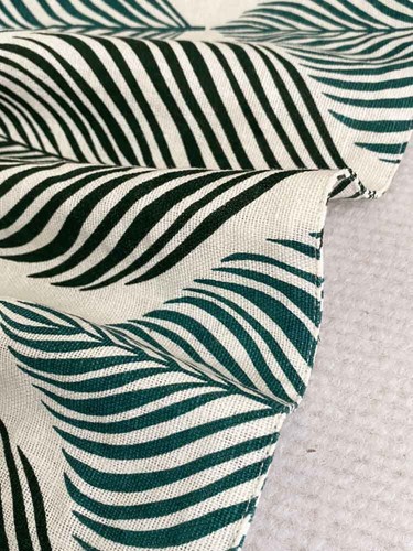 Special@Lovely Green Leave Zipper Thick Cotton Linen Blended Pillowcase - Picture 4 of 6
