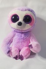 Ty Beanie Boo's DREAMY 6" Sloth Purple Pink Tie Dyed Plush Stuffed Animal 