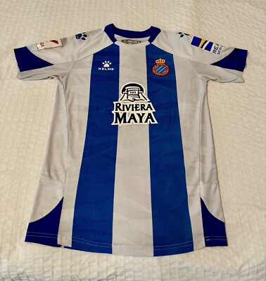 RCD Espanyol De Barcelona Kelme LA LIGA Men's Soccer Home Jersey 2023 Size XS