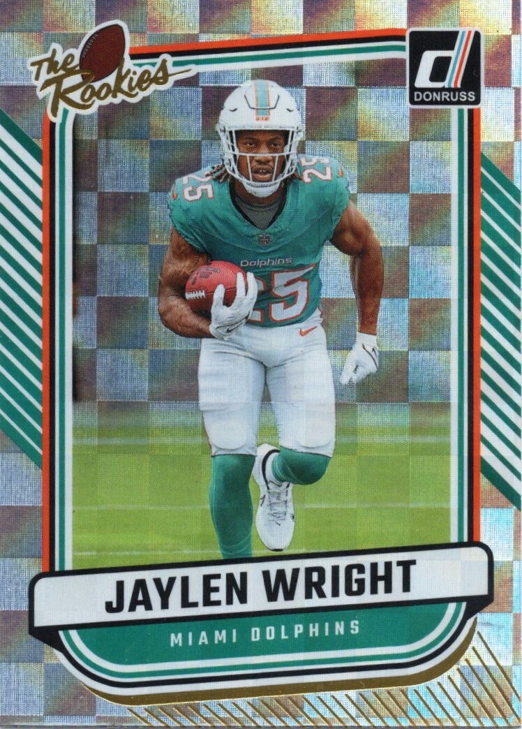 Jaylen Wright 2024 Panini Donruss The Rookies #TR-30 (RC) DOLPHINS