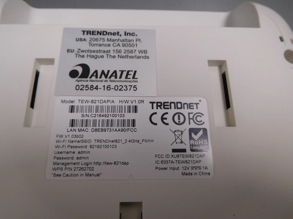 TRENDnet TEW-821DAP/A AC1200 PoE WiFi AC Wireless Access Point 2.4GHz & 5GHz - Image 4 of 4