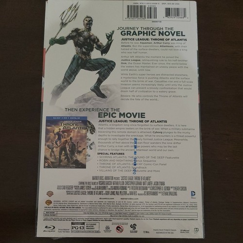 Justice League Thron von Atlantis Graphic Novel Blu-ray DVD Set Neu Versiegelt - Bild 2 von 5