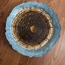 Murano Turtle Shell Emerald Blue Bronze Gold 3D Glass Bowl  BID 4 CHARITY ❤️