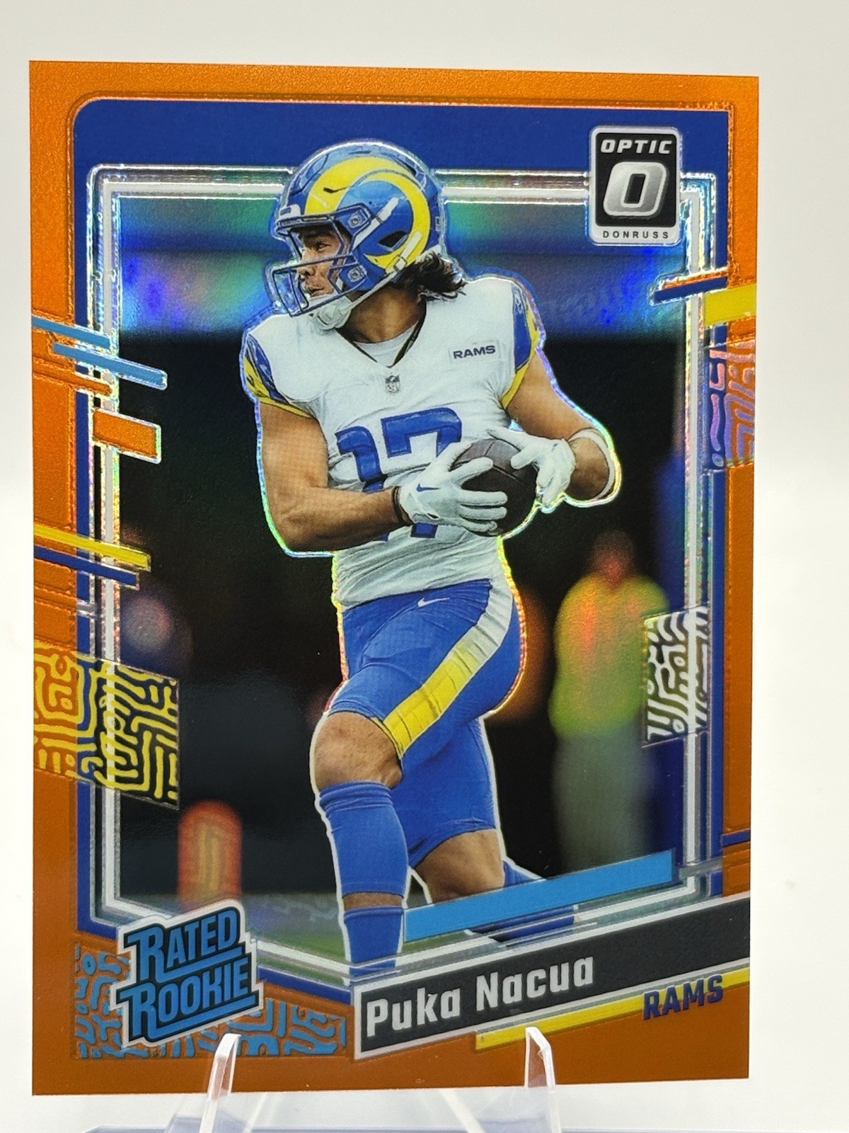 Puka Nacua - 2023 Donruss Optic Rated Rookie Orange Prizm #238 LA Rams /249