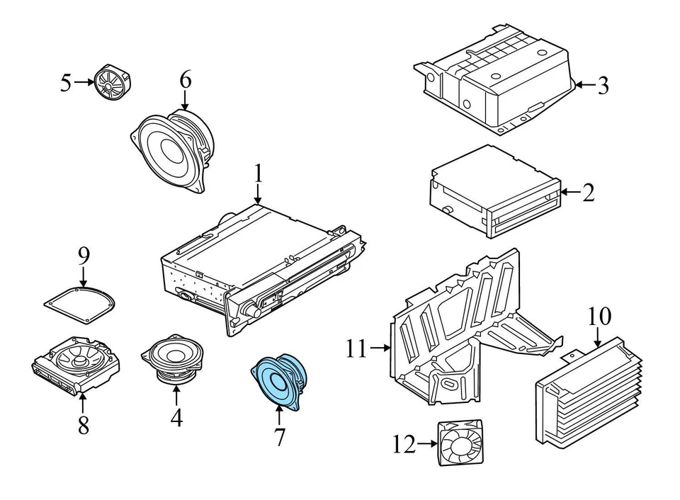 BMW ALPINA B7L XDRIVE 2013-2015 - Altavoz pilar D trasero (Bang & Olufsen) Foto 3 de 4