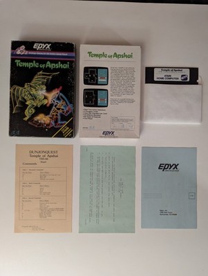 TEMPLE OF APSHAI -EPYX- Floppy Disk For Atari 400/800 Boxed