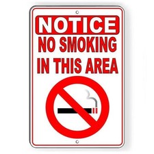 No Smoking In This Area Sign / Decal Area Vaping Warning Sns006 / Magnetic Sign