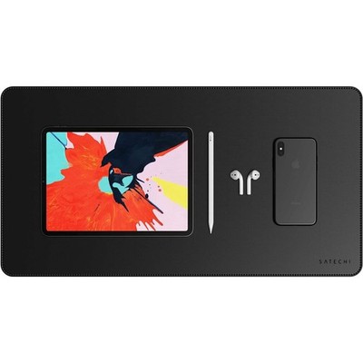 SATECHI Mousepad Eco Leather Deskmat schwarz