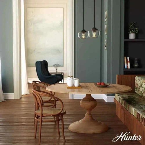 Hunter Saddle Creek 1-Light Noble Bronze Mini Pendant w/ Clear Seeded Glass - Picture 2 of 8