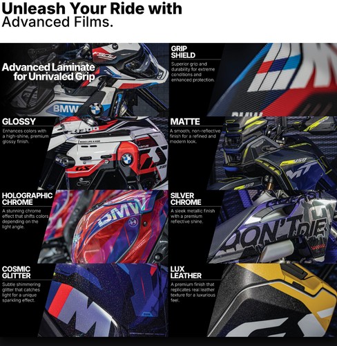 Graphic kit for BMW R 1300 GS VARIO Laggege (PANNIER CASE) Decal Kit (OP-BL) - Picture 7 of 9