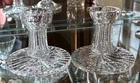Waterford Crystal Lismore Candlestick Holders Pair Vintage