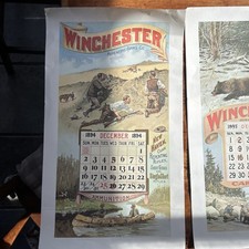 5 Winchester Repeating Arms Calendar Advertising Calendar REPRODUCTION 1896 ETC