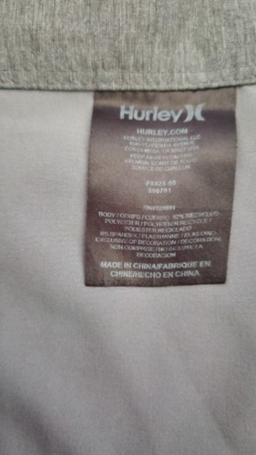 Men’s Hurley Board Shorts Size 40 Phantom Gray Lightweight Drawstring - Picture 8 of 11