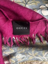 Gucci Pink Wool And Silk Scarf - Used 3 Times - Genuine