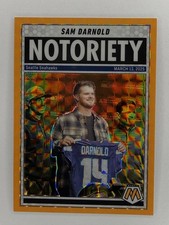 2025 Panini Mosaic Orange Sam Darnold Notoriety #9 Seahawks