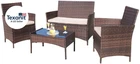 4 Pieces Outdoor Patio Furniture Sets Rattan Chair Wicker Set,Outdoor Indoor Use