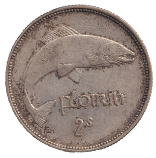 AUCTION START £1. IRELAND 1935 SILVER FLORIN NICE CONDITION [ 30]