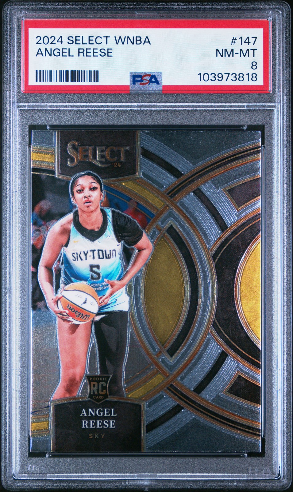 2024 PANINI SELECT WNBA #147 ANGEL REESE ROOKIE RC PSA 8