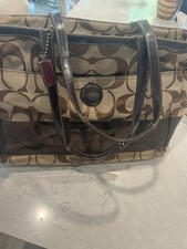 Coach F15188 Signature Stripe Diaper Baby Bag...