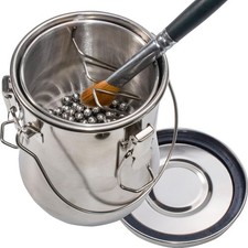 CUGEBANNA Paint Brush Washer,Airtight Stainless 1 Count (Pack of 1), silver