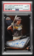 2021 Topps Chrome Black Orange Refractor 25/25 Ha-Seong Kim PSA 8 Auto 06bg