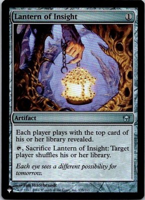 MTG Magic The Gathering Lantern of Insight Fifth Dawn The List Played See Scan 
