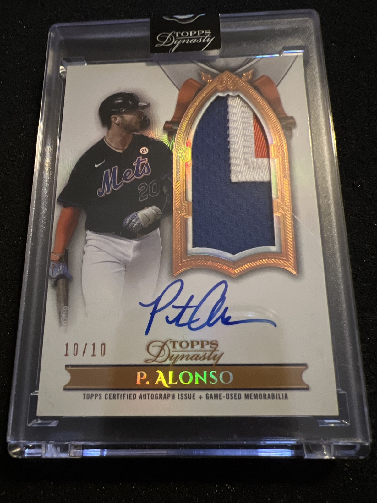 2024 Topps Dynasty Pete Alonso Vertical Patch Auto 10/10
