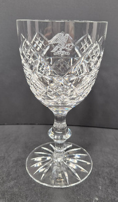 Vtg Edinburgh Crystal Cordial Goblet Glass (Eagle Logo) 5.75'' Tall Scotland