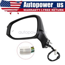 Left Driver Side Mirror Fit 21-24 Toyota Venza Blind Spot Floor Lamp Turn Signal