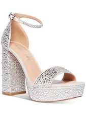 MADDEN GIRL Womens Ivory 1" Platform Omega Toe Platform Heeled Sandal 10 M