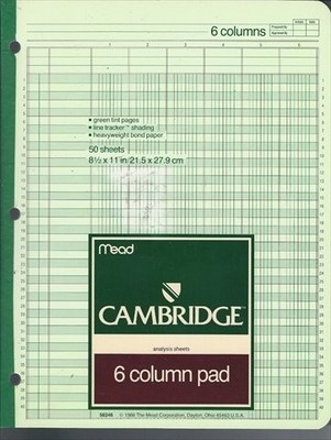 Mead Cambridge Analysis Pad 50 Sheets