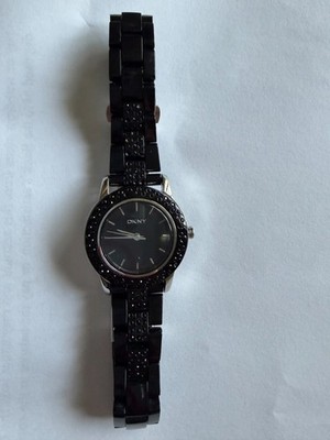 DKNY Black Dial Black Link Band Ladies Watch NY8421