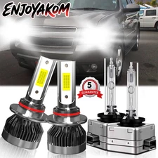 For Chevrolet Tahoe 2015-2020 White Combo LED Headlight High Low Beam Bulb HID