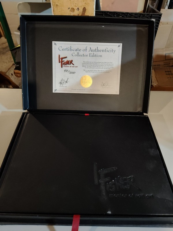 Larry Fisher The Master of Rail Art Signed 910/1000 COA RARE Railfans