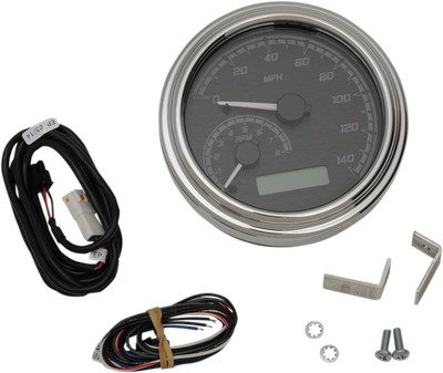 Dakota Digital MVX Series Analog Gauge Systems Black Gray Chrome MVX-2011-KG-C