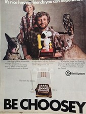 1979 Bell Telephone Center Store Push Button Peanuts Snoopy Phone vintage ad