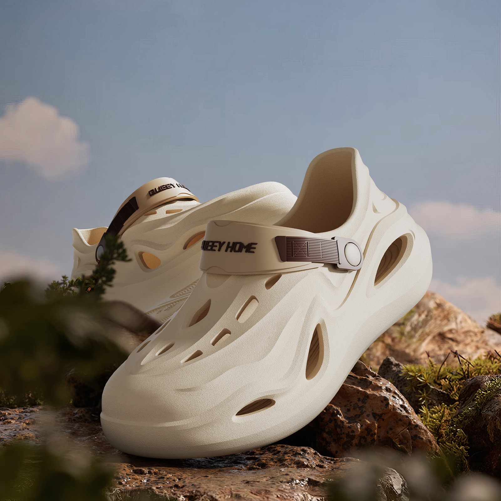 SAOLA Zoccoli estivi da uomo: suola spessa in EVA sensazione nuvola pantofole per esterni e casa