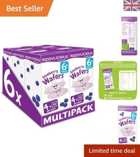 Kiddylicious Blueberry Mini Wafers - Gluten & Dairy Free, Perfect for Infants!