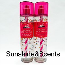 2-PACK Bath  Body Works MILK BAR Birthday Cake Fine Mist Body Spray 8oz NEW