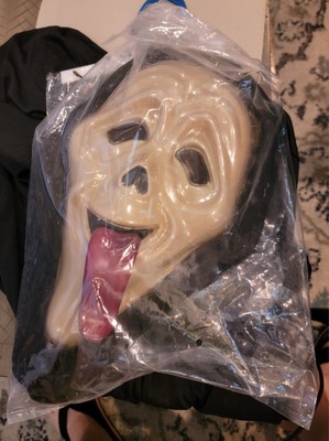 RARE VTG Fun World Scream Bleeding Ghostface Wassup Spoof Mask Adult Costume