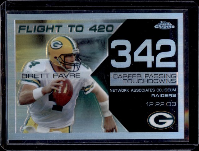 2008 Topps Chrome #BFC-342 Brett Favre Brett Favre Collection Refractors #/199