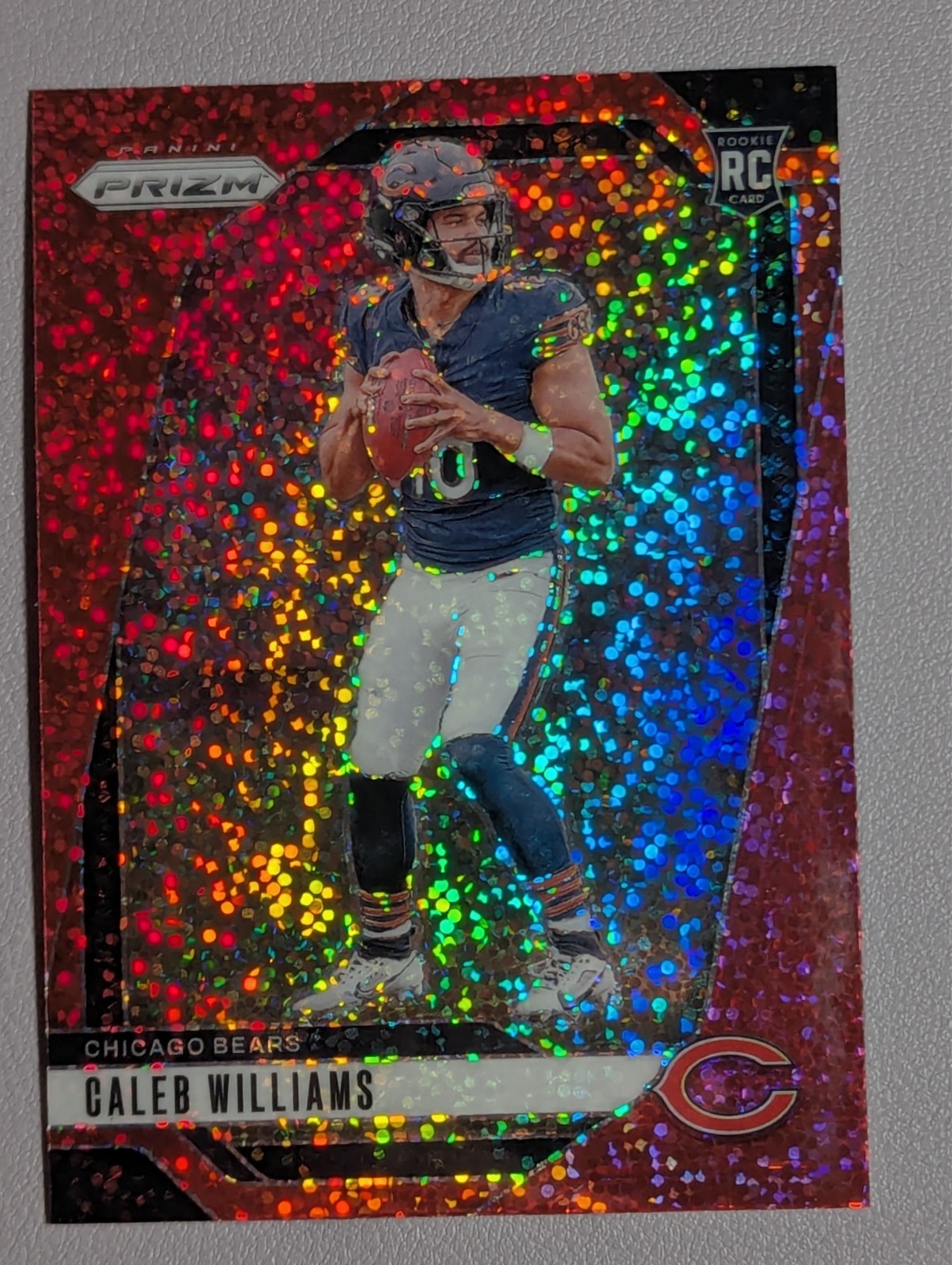 2024 Panini Prizm Football #301 Caleb Williams Red Sparkle SSP Bears