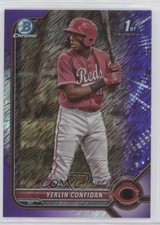 2022 Bowman Chrome Prospects Purple Shimmer Refractor /250 Yerlin Confidan 5aj